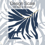 Wallpaper Bali Leaves Peel & Stick Wallpaper // Blue