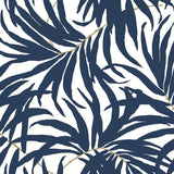 Wallpaper Bali Leaves Peel & Stick Wallpaper // Blue