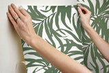 Wallpaper Bali Leaves Peel & Stick Wallpaper // Green