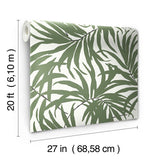 Wallpaper Bali Leaves Peel & Stick Wallpaper // Green