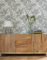 Wallpaper Bali Leaves Peel & Stick Wallpaper // Metallic