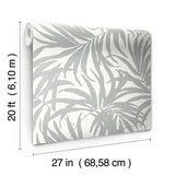 Wallpaper Bali Leaves Peel & Stick Wallpaper // Metallic