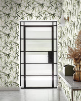 Wallpaper Bamboo Ink Wallpaper // Green & Black