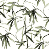 Wallpaper Bamboo Ink Wallpaper // Green & Black