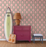 Wallpaper Bamboozled Peel & Stick Wallpaper // Bahama Pink