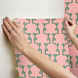 Wallpaper Bamboozled Peel & Stick Wallpaper // Bahama Pink