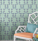 Wallpaper Bamboozled Peel & Stick Wallpaper // Sky Blue