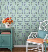 Wallpaper Bamboozled Peel & Stick Wallpaper // Sky Blue