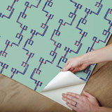 Wallpaper Bamboozled Peel & Stick Wallpaper // Sky Blue