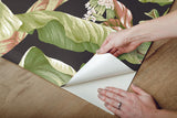 Wallpaper Banana Leaf Peel & Stick Wallpaper // Black & Green