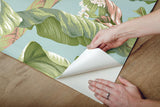 Wallpaper Banana Leaf Peel & Stick Wallpaper // Blue & Green