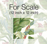 Wallpaper Banana Leaf Peel & Stick Wallpaper // White & Green