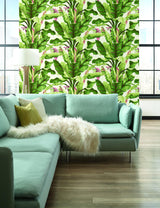Wallpaper Banana Leaf Wallpaper // Magenta