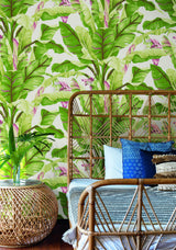 Wallpaper Banana Leaf Wallpaper // Magenta