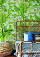 Wallpaper Banana Leaf Wallpaper // White