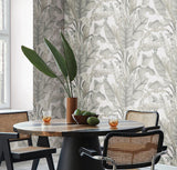 Wallpaper Banana Leaf Wallpaper // White & Cream