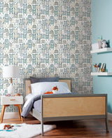 Wallpaper Bears Peel & Stick Wallpaper // Blue