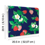 Wallpaper Berry Nice Peel & Stick Wallpaper // Navy Blue