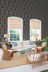Wallpaper Beveled Edge Wallpaper // Navy