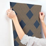 Wallpaper Beveled Edge Wallpaper // Navy