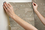 Wallpaper Big Cat Walk Peel & Stick Wallpaper // Brown