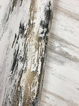 Wallpaper Birch Bark Texture Wallpaper // Black & Gold