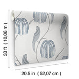 Wallpaper Blaise Wallpaper // Blue & Grey