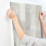 Wallpaper Bleached Pallet Board Wallpaper // White