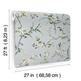 Wallpaper Blossom Branches Wallpaper // Light Grey