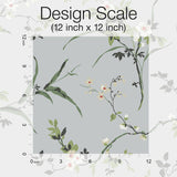 Wallpaper Blossom Branches Wallpaper // Light Grey