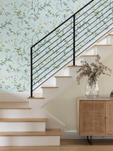 Wallpaper Blossom Branches Wallpaper // Spa Blue