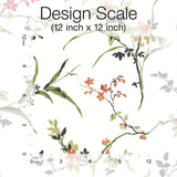 Wallpaper Blossom Branches Wallpaper // White & Red