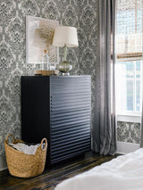 Wallpaper Bold Brocade Wallpaper // Black