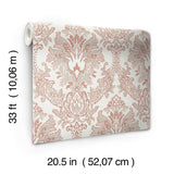 Wallpaper Bold Brocade Wallpaper // Tan & Grey