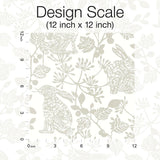 Wallpaper Botanical Bunnies Peel & Stick Wallpaper // Beige