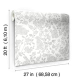 Wallpaper Botanical Bunnies Peel & Stick Wallpaper // Black