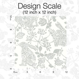 Wallpaper Botanical Bunnies Peel & Stick Wallpaper // Black