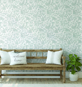 Wallpaper Botanical Bunnies Peel & Stick Wallpaper // Grey