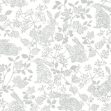 Wallpaper Botanical Bunnies Peel & Stick Wallpaper // Grey