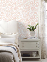 Wallpaper Botanical Bunnies Peel & Stick Wallpaper // Pink