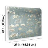 Wallpaper Botanical Fantasy Peel & Stick Wallpaper // Blue & Beige