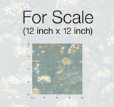 Wallpaper Botanical Fantasy Peel & Stick Wallpaper // Blue & Beige