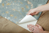 Wallpaper Botanical Fantasy Peel & Stick Wallpaper // Blue & Beige
