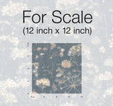 Wallpaper Botanical Fantasy Wallpaper // Dark Blue