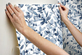 Wallpaper Botany Vines Peel & Stick Wallpaper // Blue