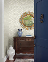 Wallpaper Boxwood Garden Wallpaper // Beige
