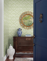 Wallpaper Boxwood Garden Wallpaper // Light Green