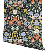 Wallpaper Bramble Garden Peel & Stick Wallpaper // Black