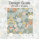 Wallpaper Bramble Garden Peel & Stick Wallpaper // Sage