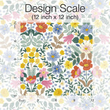 Wallpaper Bramble Garden Peel & Stick Wallpaper // White